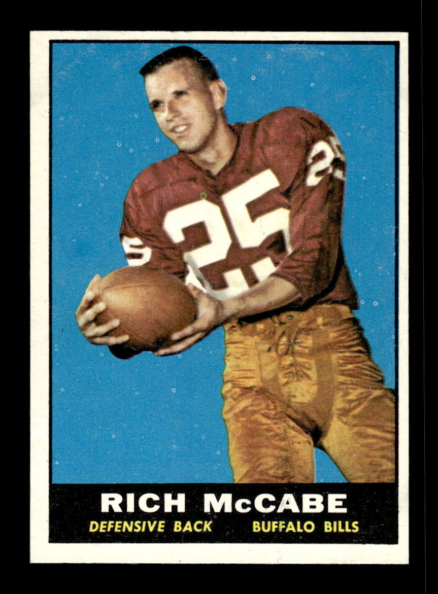 1961 Topps #161 Rich McCabe Buffalo Bills VGEX HOF10011109