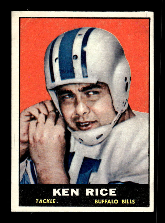 1961 Topps #162 Ken Rice Buffalo Bills VGEX HOF10011110