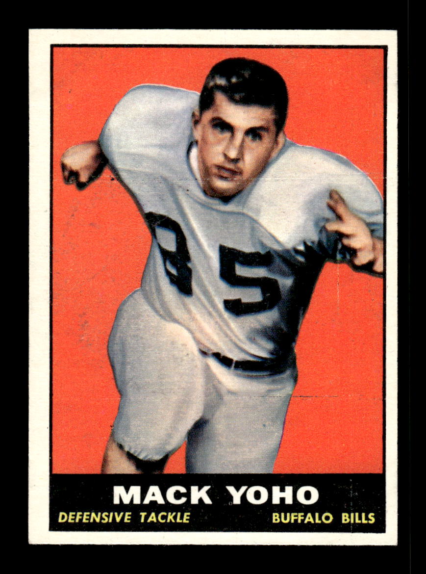 1961 Topps #165 Mack Yoho Buffalo Bills VGEX HOF10011113