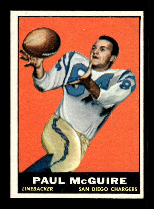 1961 Topps #169 Paul Maguire San Diego Chargers VGEX HOF10011116