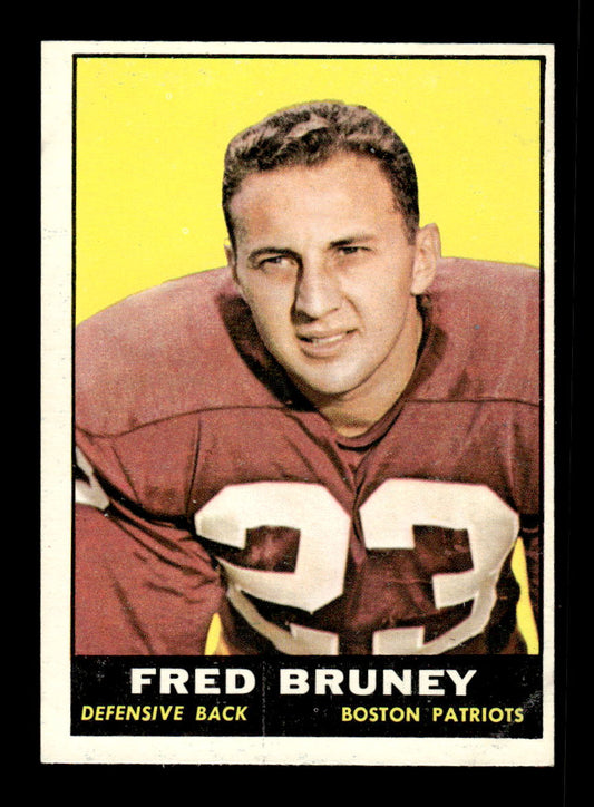1961 Topps #177 Fred Bruney Boston Patriots VGEX HOF10011124