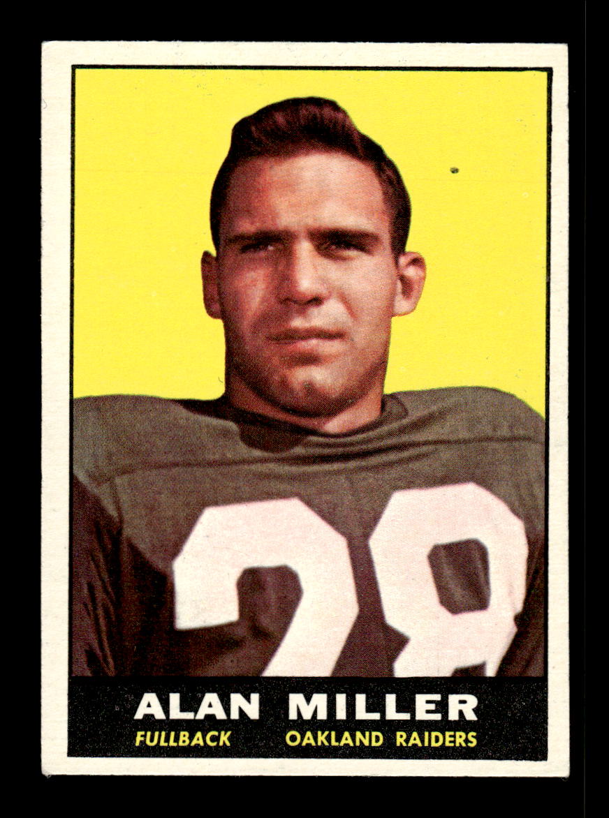1961 Topps #185 Alan Miller Oakland Raiders VGEX HOF10011129