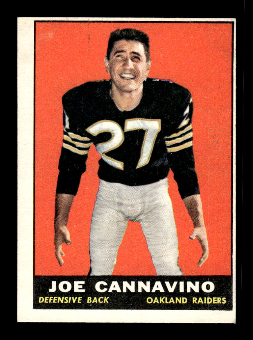 1961 Topps #187 Joe Cannavino Oakland Raiders VGEX HOF10011130