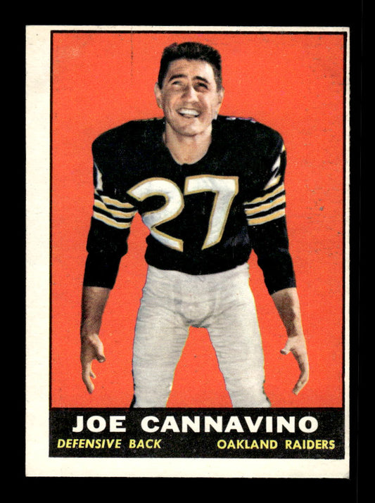 1961 Topps #187 Joe Cannavino Oakland Raiders VGEX HOF10011130