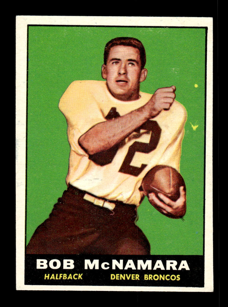 1961 Topps #196 Bob McNamara Denver Broncos VGEX HOF10011137