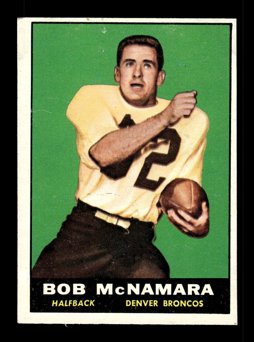 1961 Topps #196 Bob McNamara Denver Broncos VGEX HOF10011139