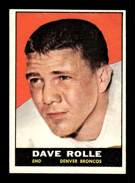1961 Topps #197 Dave Rolle Denver Broncos VGEX HOF10011140