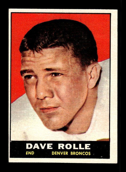 1961 Topps #197 Dave Rolle Denver Broncos VGEX HOF10011141
