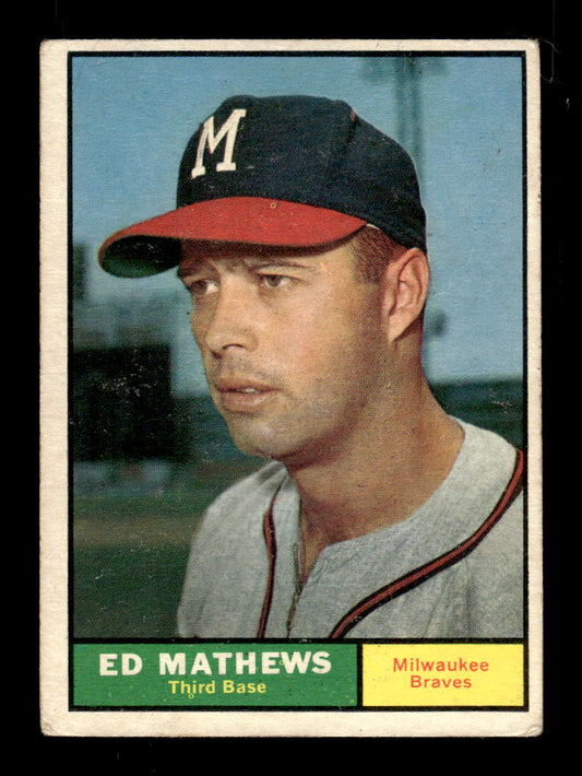 1961 Topps #120 Ed Mathews Milwaukee Braves VG HOF10011143