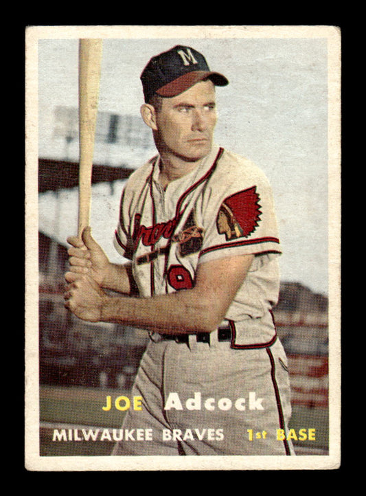 1957 Topps #117 Joe Adcock Milwaukee Braves VG HOF10011155