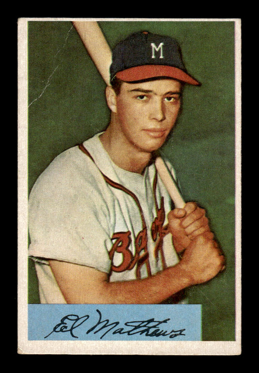 1954 Bowman #64 Eddie Mathews Milwaukee Braves G/VG HOF10011160