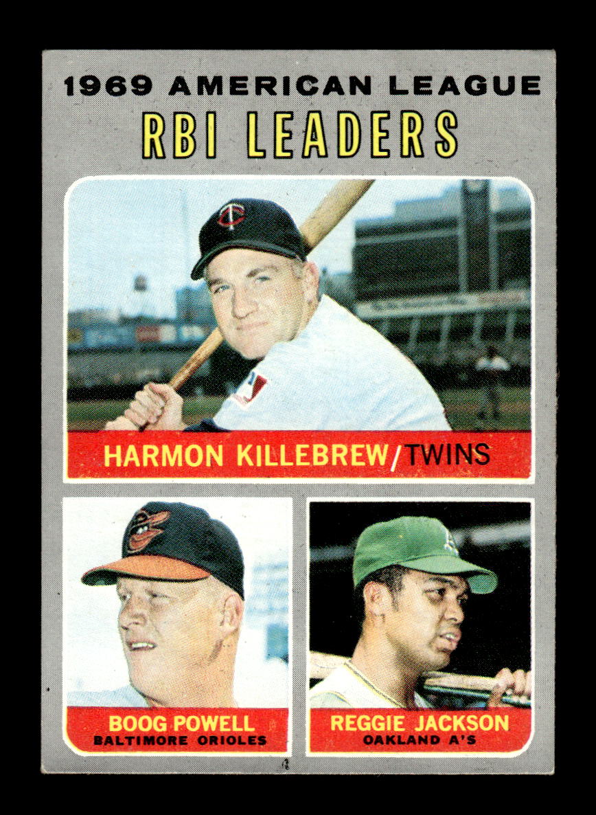 1970 Topps #64 AL RBI Leaders Killebrew Powell Jackson EX HOF10011165