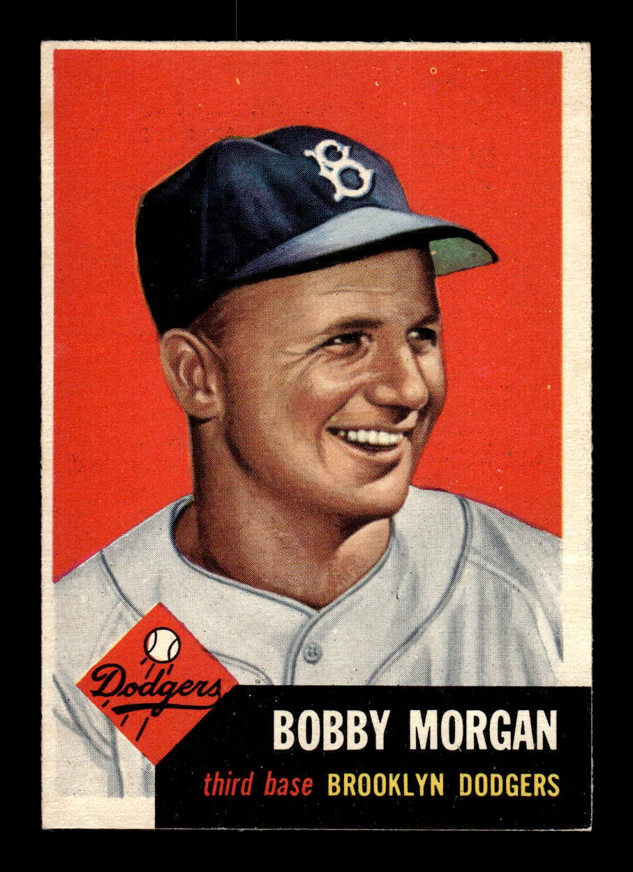 1953 Topps #85a Bobby Morgan Brooklyn Dodgers VGEX HOF10011188