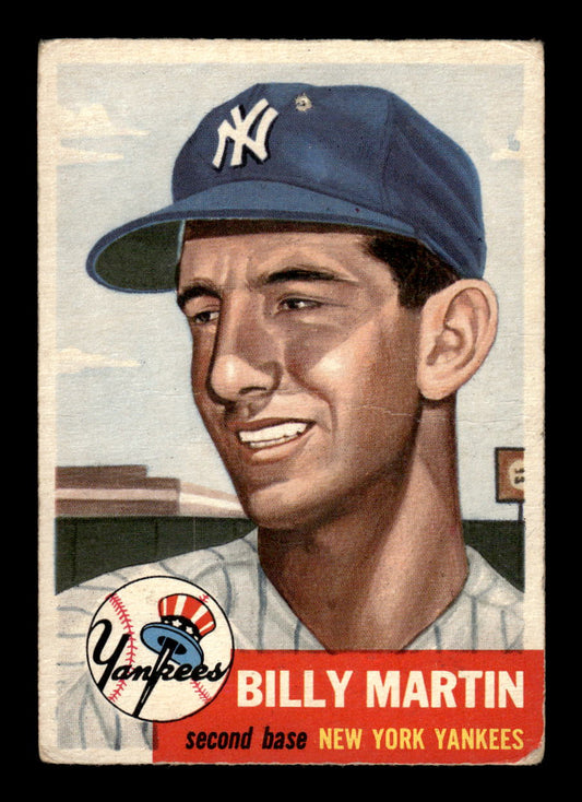 1953 Topps #86 Billy Martin New York Yankees Poor HOF10011189
