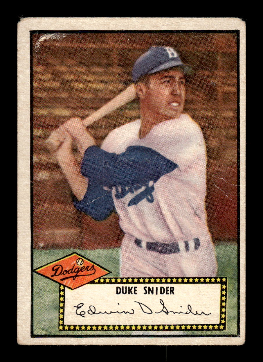 1952 Topps #37 Duke Snider Black Back Dodgers G/VG HOF10011207