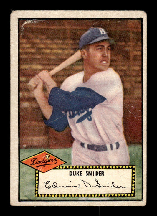1952 Topps #37 Duke Snider Black Back Dodgers G/VG HOF10011207