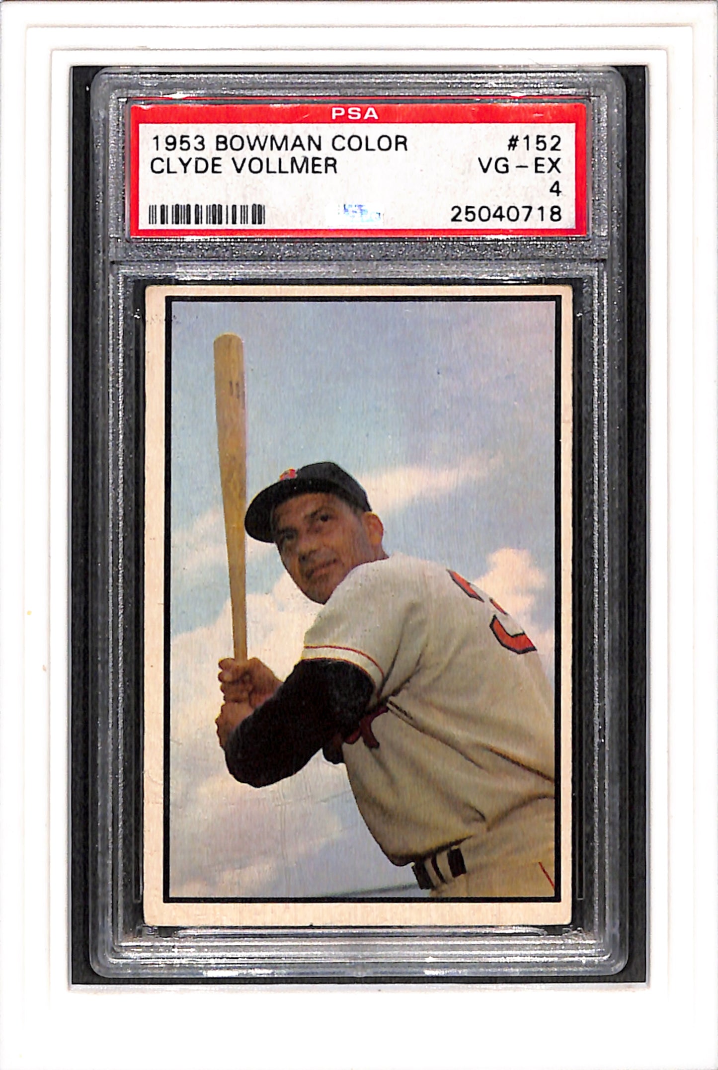 1953 Bowman Color #152 Clyde Vollmer PSA 4 SN 25040718
