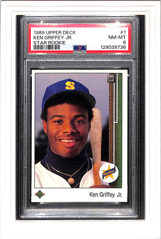 1989 Upper Deck #1 Ken Griffey Jr. Star Rookie PSA 8 SN 128039736
