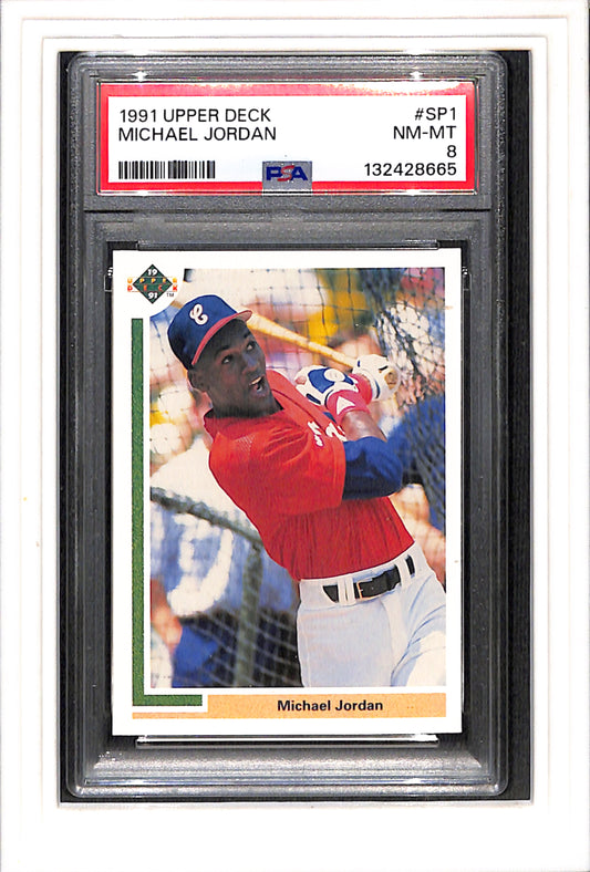 1991 Upper Deck #SP1 Michael Jordan PSA 8 SN 132428665