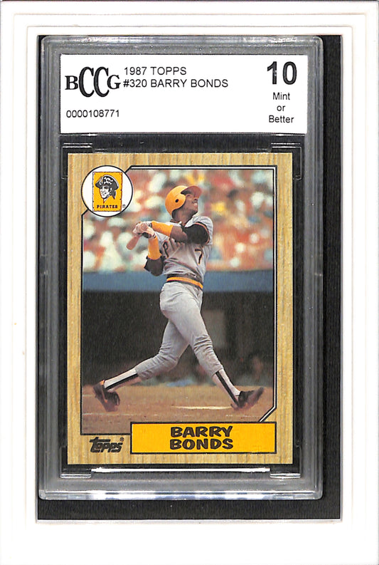 1987 Topps #320 Barry Bonds BCCG 10 SN 108771