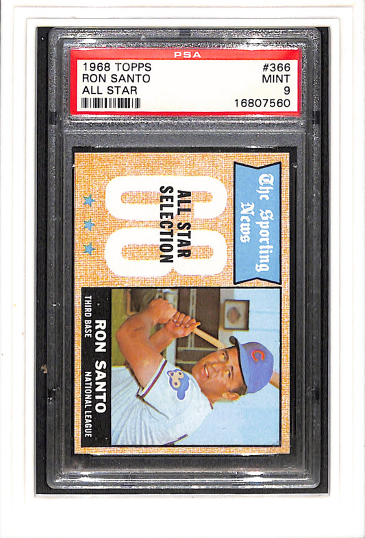 1968 Topps #366 Ron Santo All Star PSA 9 SN 16807560