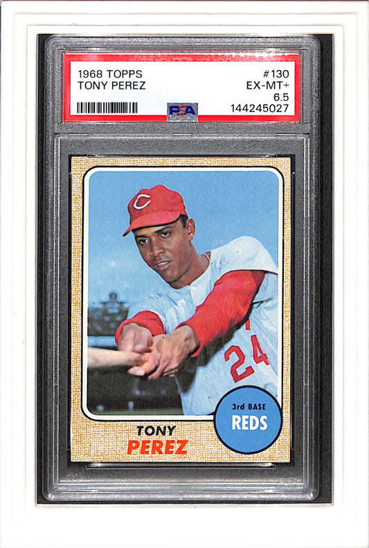 1968 Topps #130 Tony Perez PSA 6.5 SN 144245027