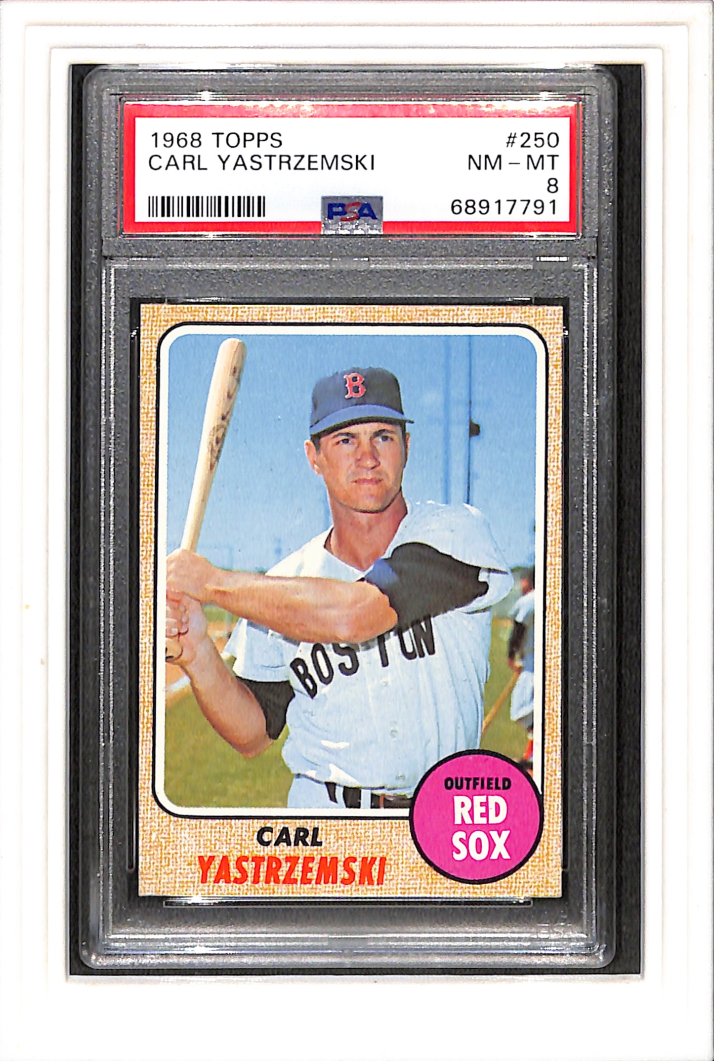 1968 Topps #250 Carl Yastrzemski PSA 8 SN 68917791