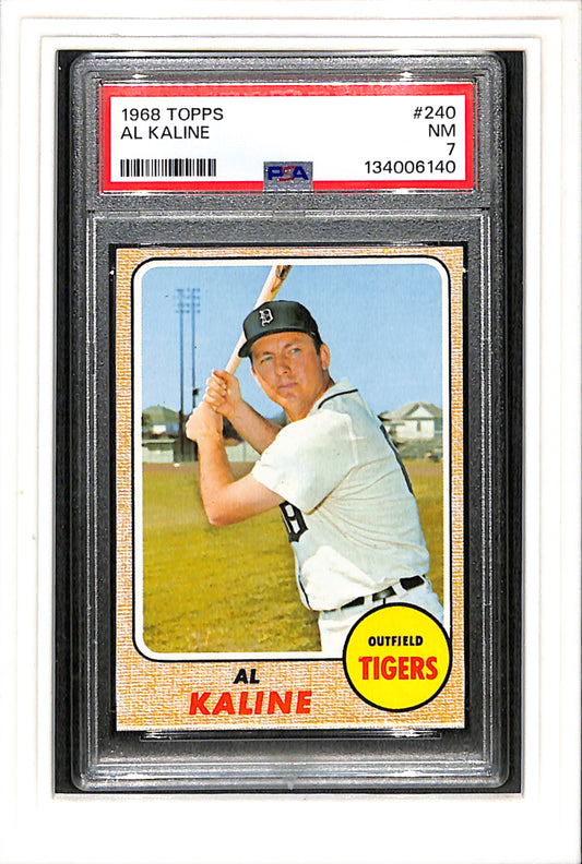 1968 Topps #240 Al Kaline PSA 7 SN 134006140