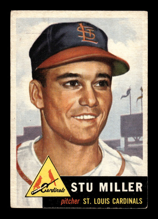 1953 Topps #183 Stu Miller St. Louis Cardinals VGEX HOF10011236