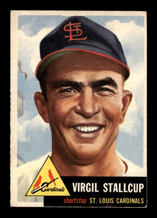 1953 Topps #180 Virgil Stallcup No Creases VGEX HOF10011237