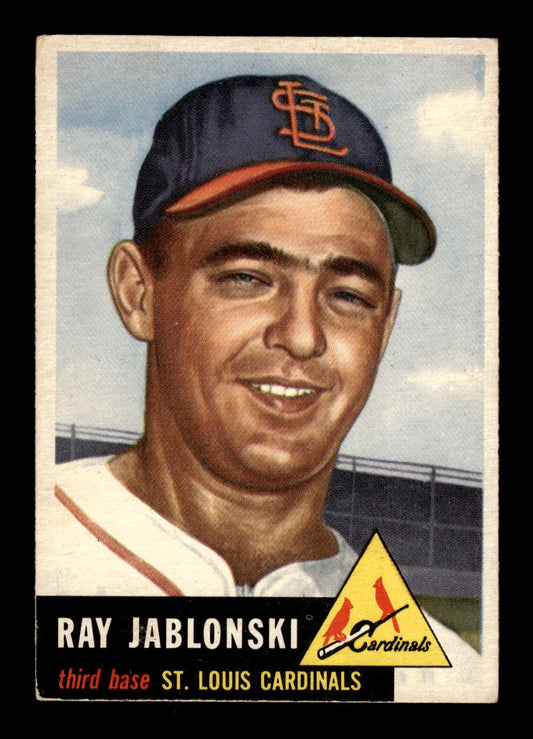 1953 Topps #189 Ray Jablonski No Creases VGEX HOF10011239