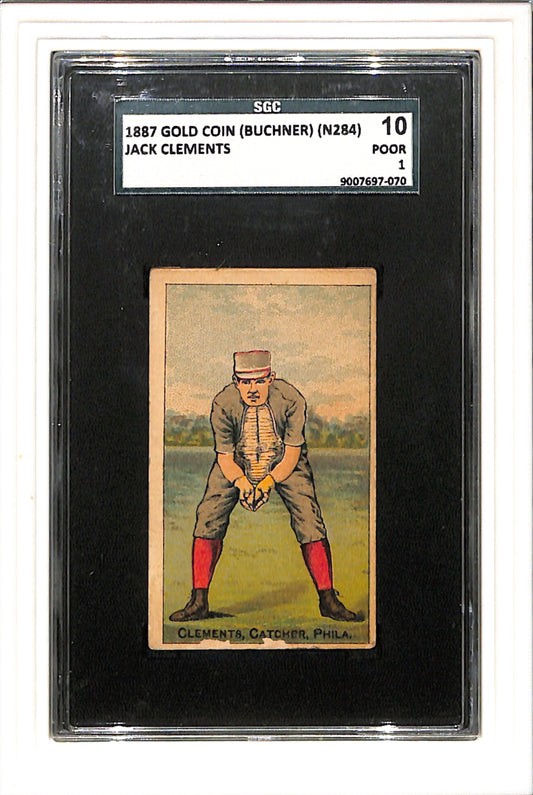 1887 Buchner Gold Coin (N284) Jack Clements SGC 1