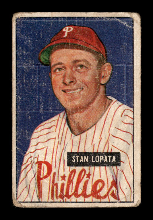 1951 Bowman #76 Stan Lopata Philadelphia Phillies G/VG HOF10011265