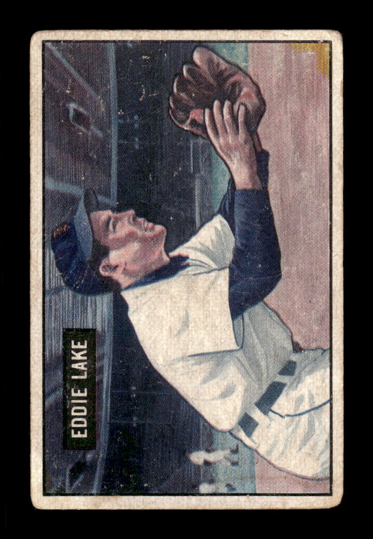 1951 Bowman #140 Eddie Lake Detroit Tigers G/VG HOF10011280
