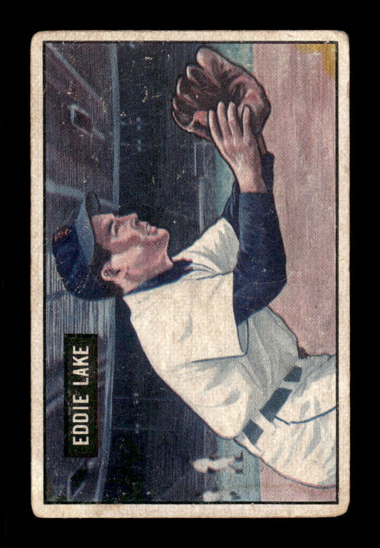 1951 Bowman #140 Eddie Lake Detroit Tigers G/VG HOF10011280