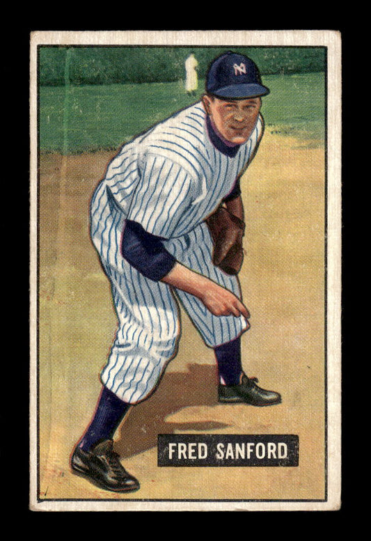 1951 Bowman #145 Fred Sanford New York Yankees G/VG HOF10011282