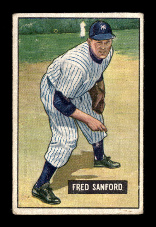 1951 Bowman #145 Fred Sanford New York Yankees G/VG HOF10011283