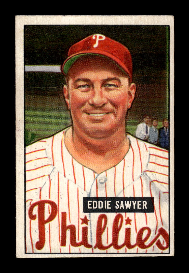 1951 Bowman #184 Eddie Sawyer Philadelphia Phillies G/VG HOF10011301