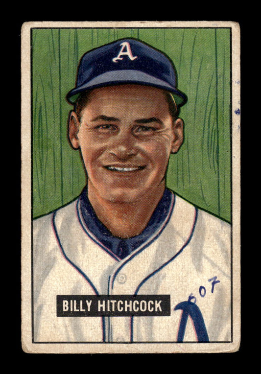 1951 Bowman #191 Billy Hitchcock Philadelphia Athletics G/VG HOF10011303