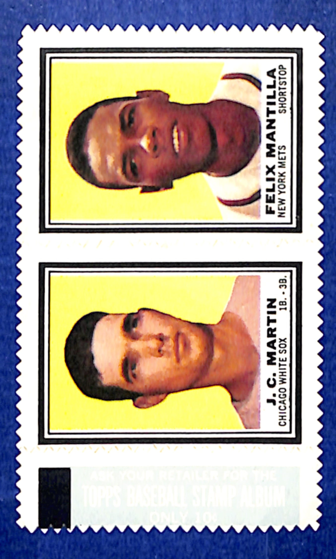 1962 Topps Stamp Panels JC Martin / Felix Mantilla EX HOF10011338