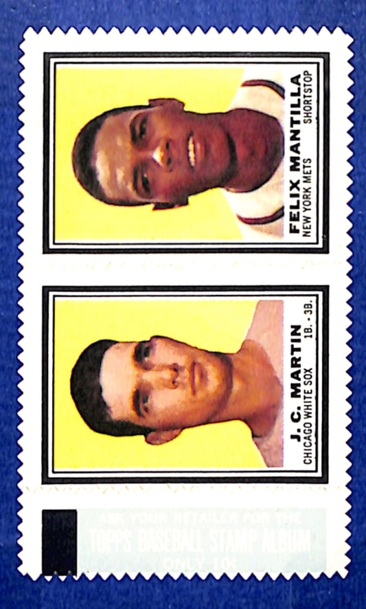 1962 Topps Stamp Panels JC Martin / Felix Mantilla EX HOF10011338
