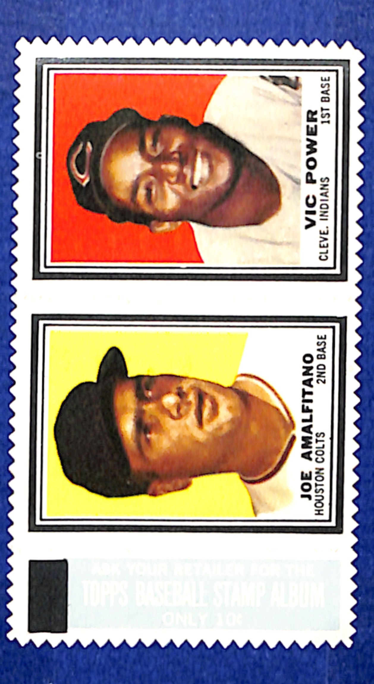 1962 Topps Stamp Panels Vic Power / Almofitano EX HOF10011339