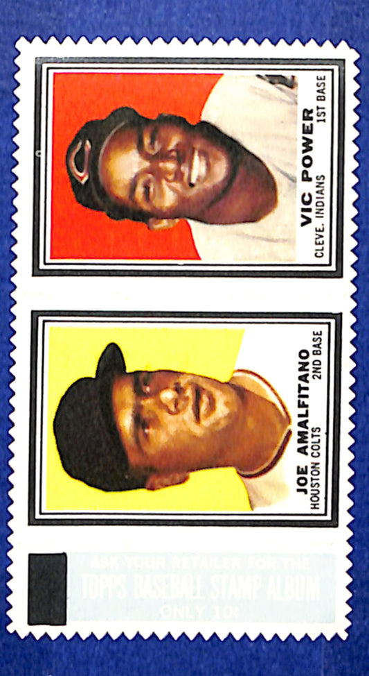 1962 Topps Stamp Panels Vic Power / Almofitano EX HOF10011339