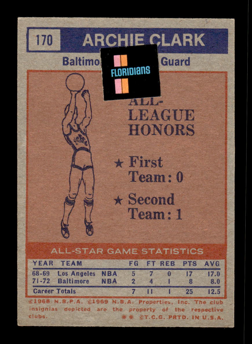 1972-73 Topps #170 Archie Clark Baltimore Bullets Poor HOF10011344