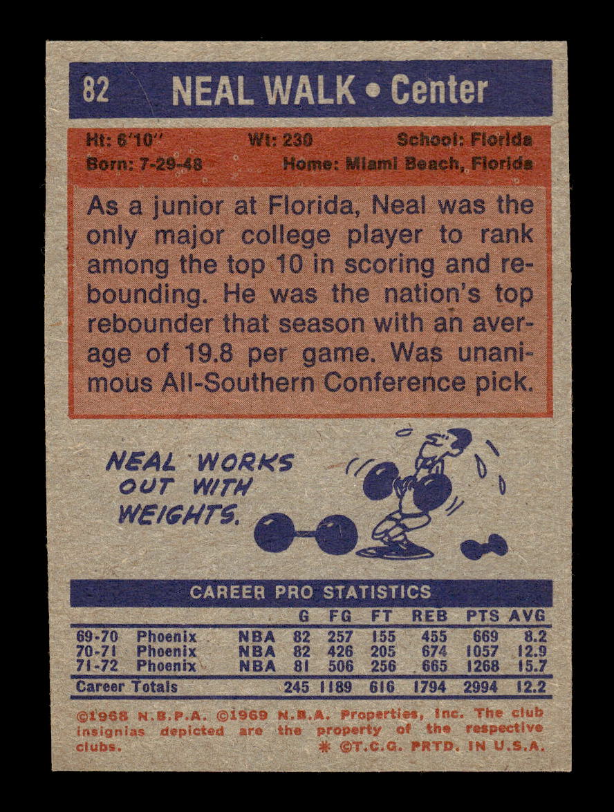 1972-73 Topps #82 Neal Walk Phoenix Suns EXMT HOF10011364