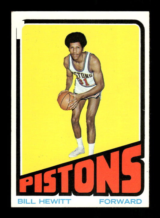 1972-73 Topps #107 Bill Hewitt Detroit Pistons EXMT HOF10011418