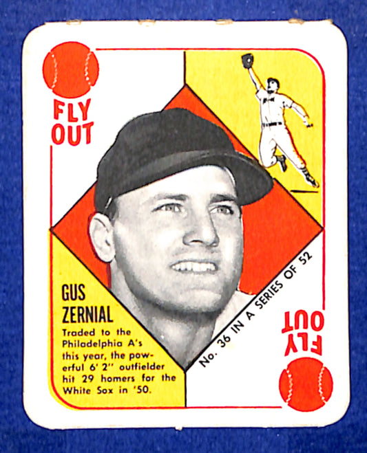 1951 Topps Red Backs #36a Gus Zernial Chicago White Sox VGEX HOF10011438