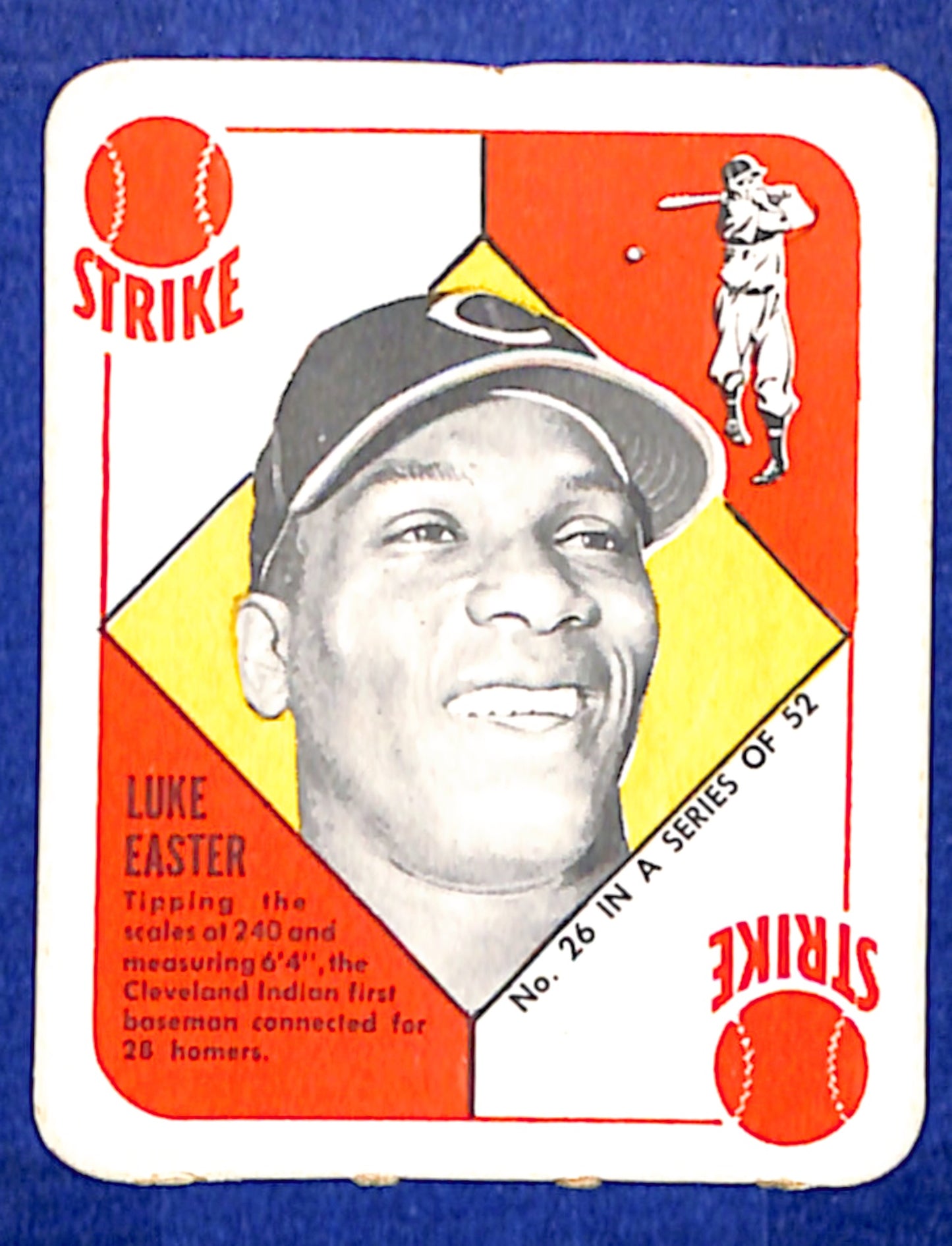 1951 Topps Red Backs #26 Luke Easter Cleveland Indians VGEX HOF10011440