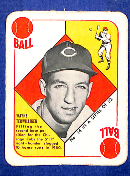 1951 Topps Red Backs #14 Wayne Terwilliger Chicago Cubs VG HOF10011441
