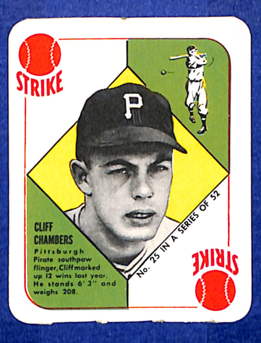1951 Topps Red Backs #25 Cliff Chambers Pittsburgh Pirates VGEX HOF10011442